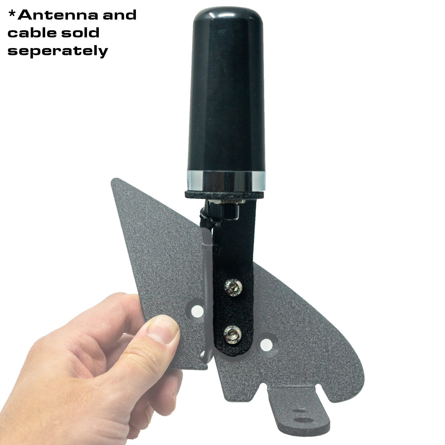 SMK Fabrication NMO antenna mount attached to ditch light bracket