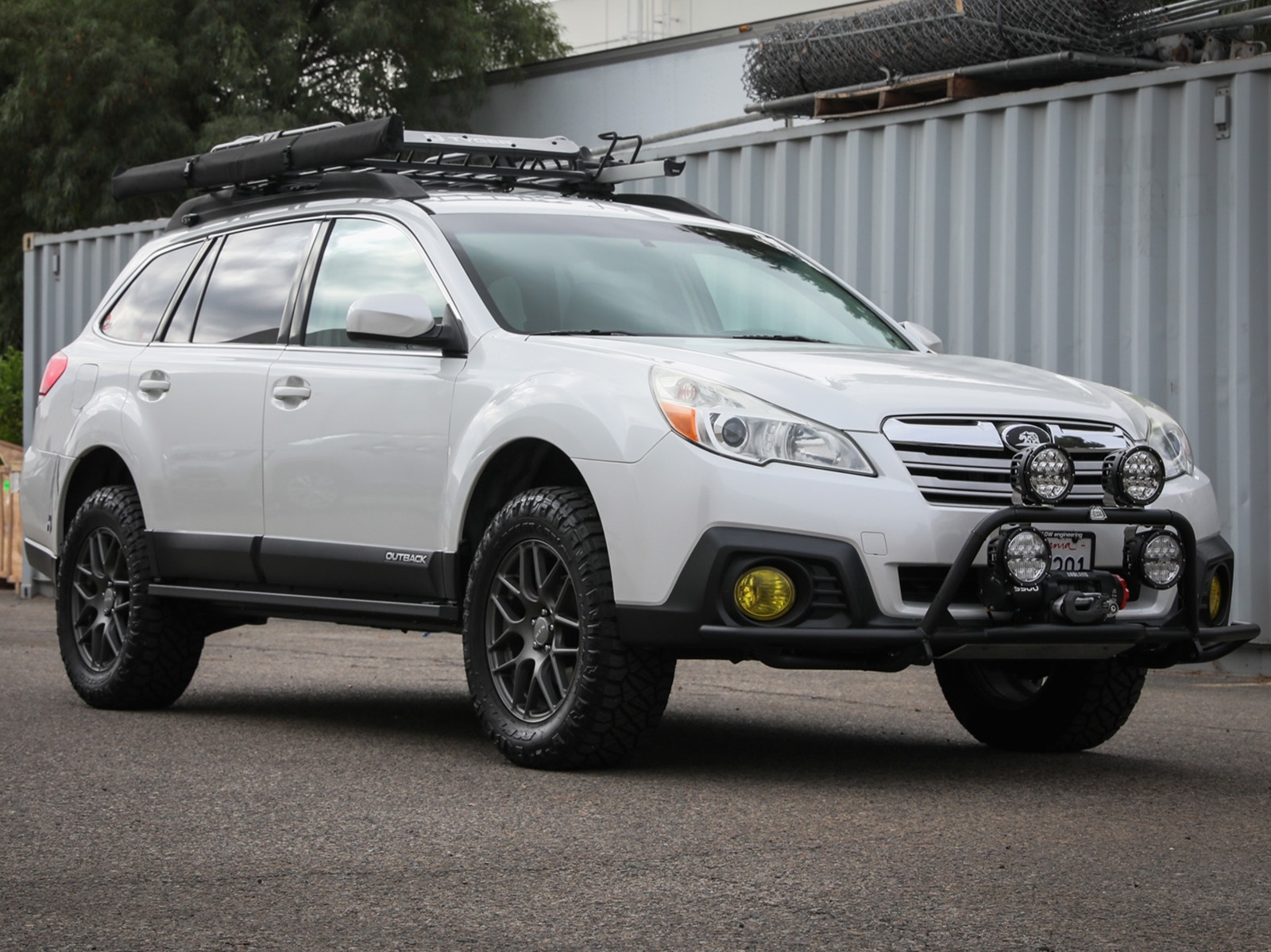 aFe Power Terra Guard trail step installed on a Subaru Outback