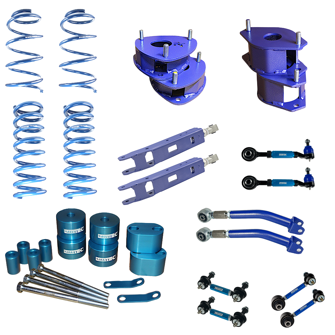 RalliTEK 3 inch lift kit components for a Subaru Impreza