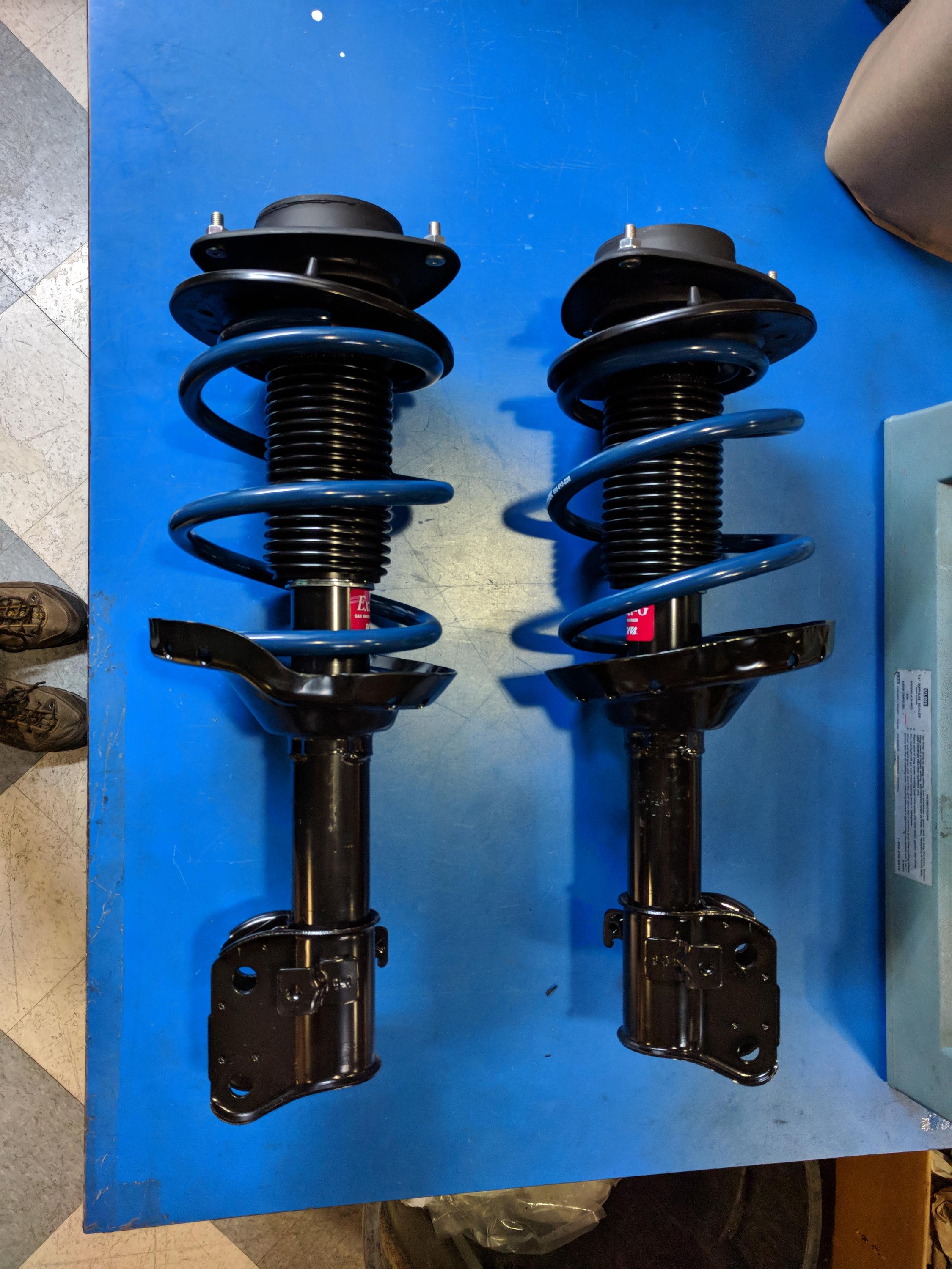 RalliTEK KYB Excel-G Assembled Strut Kit installed on a Subaru WRX