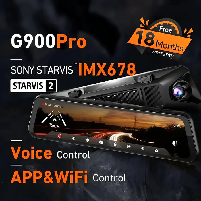 WOLFBOX G900Pro 4K mirror dash cam for a Subaru overland build