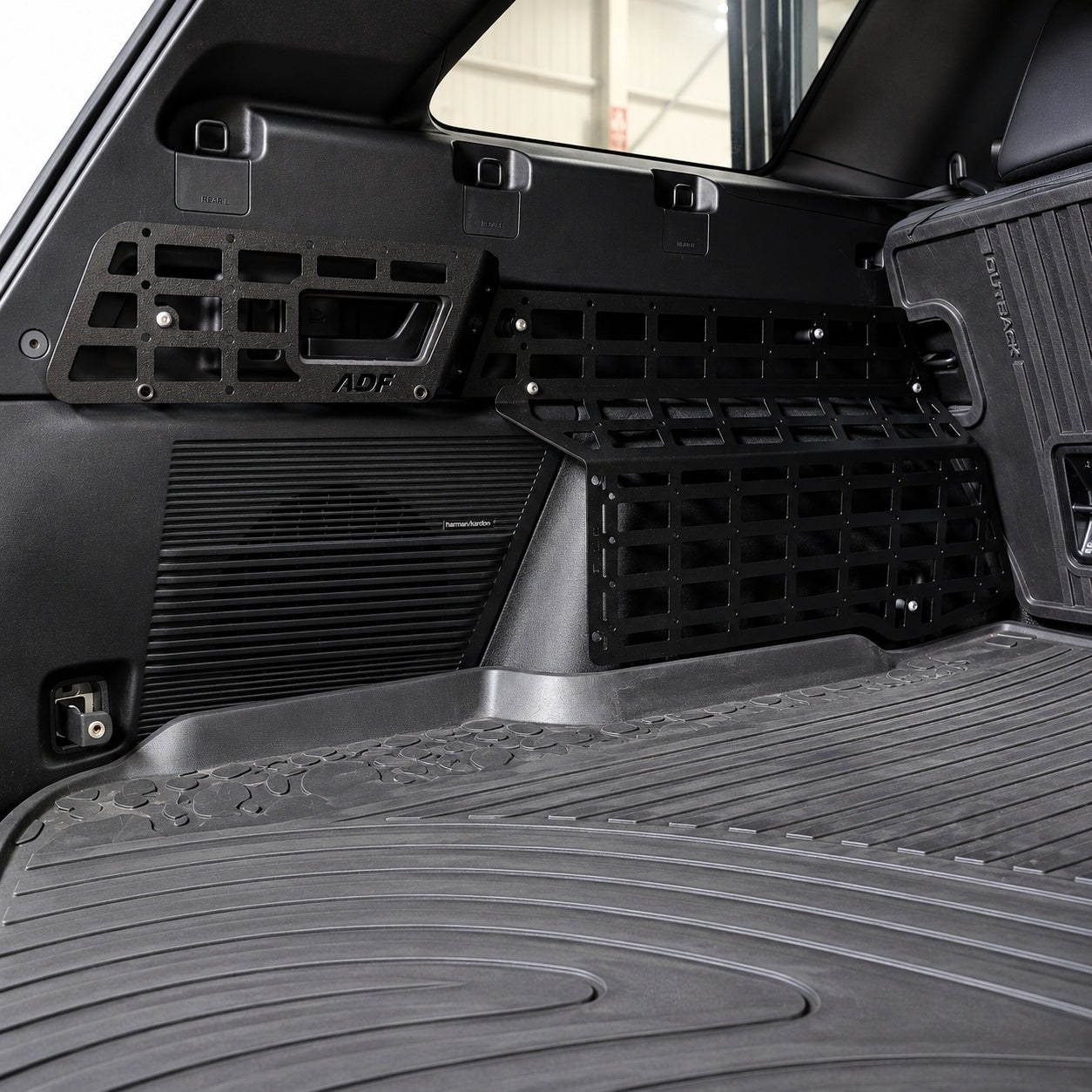 ADF Rear Cargo MOLLE Lower Panels installed on the cargo wall of a 2026 Subaru Outback