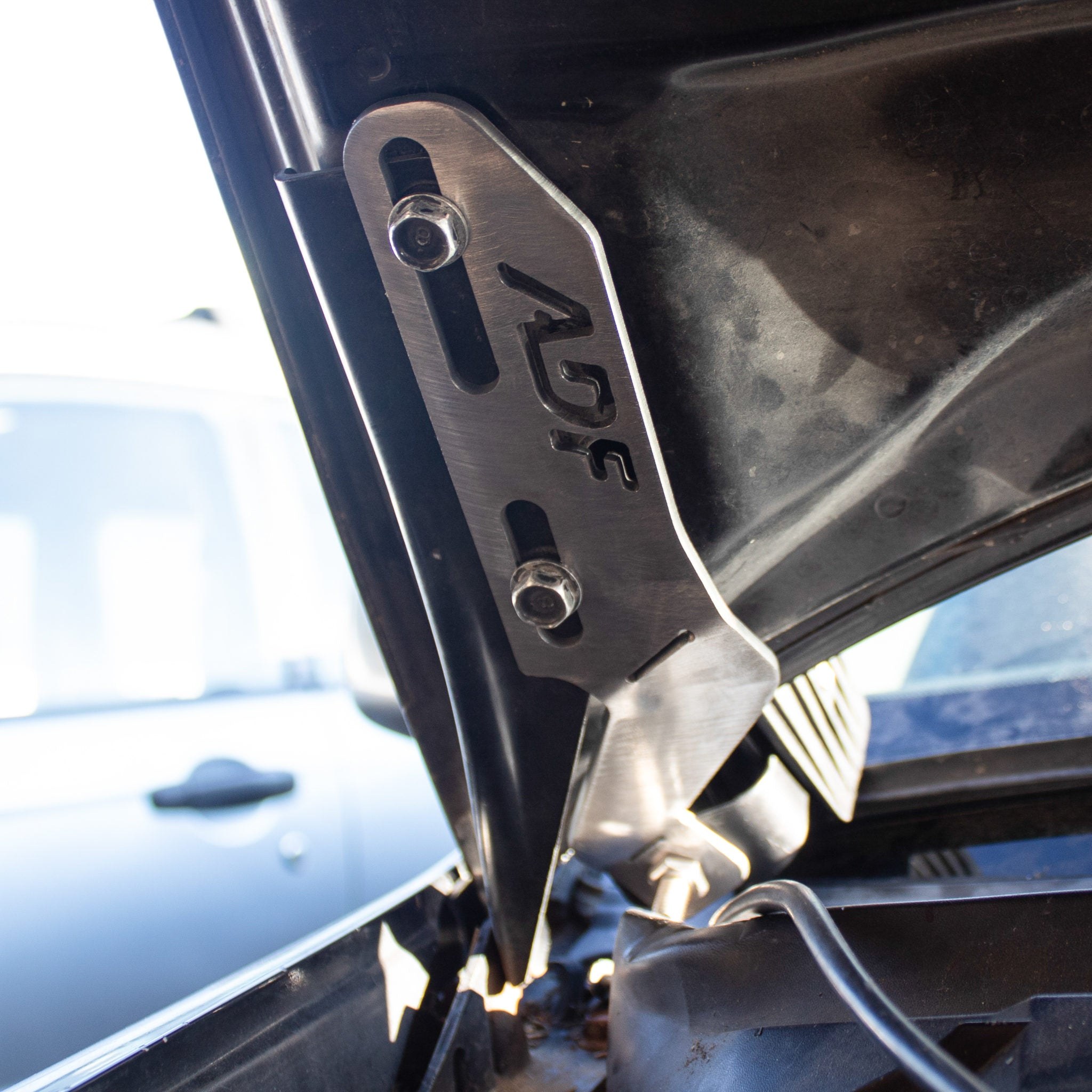ADF Ditch Light Mounting Brackets with pod lights on a Subaru Forester