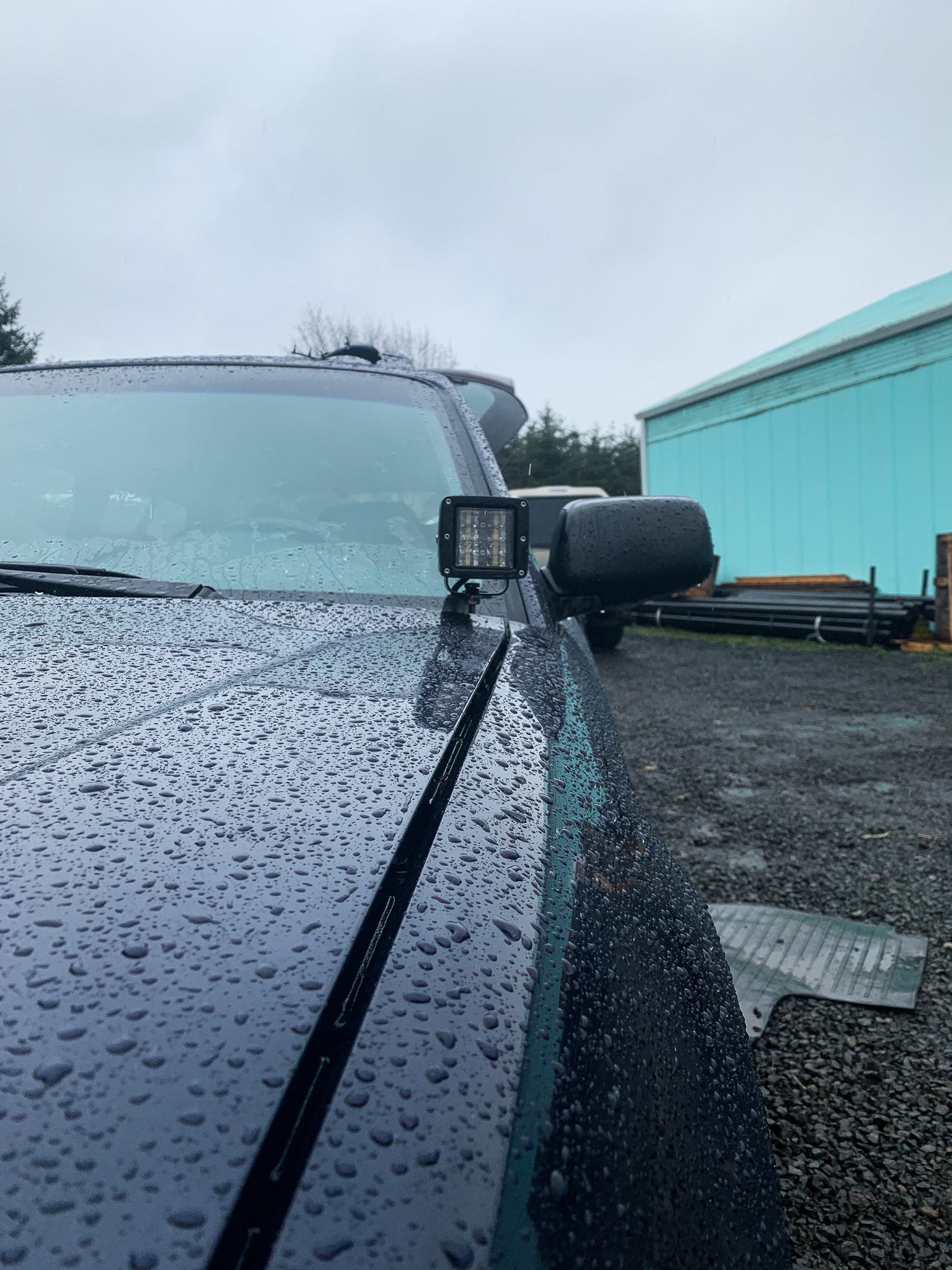 ADF Ditch Light Mounting Brackets with a pod light on a Subaru Outback