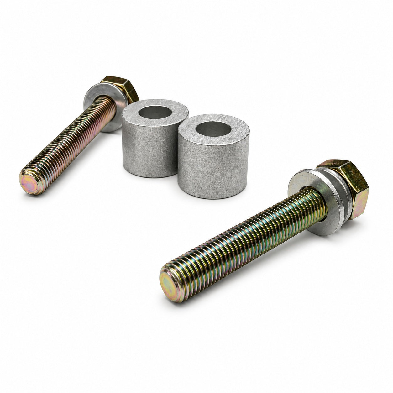 Pair of ADF 3/4 inch carrier bearing spacers with class 10.9 bolts for a Subaru Forester