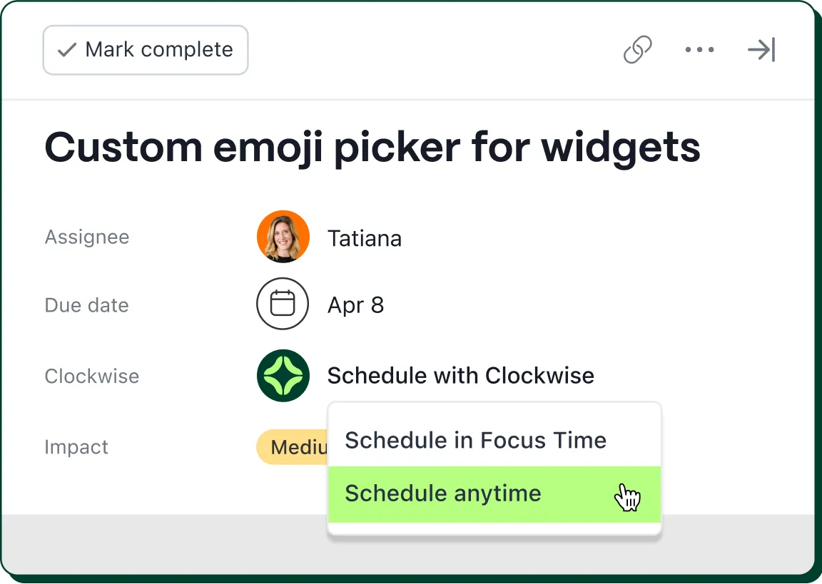 asana and clockwise plugin