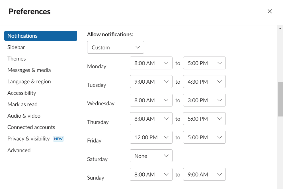 scheduling in slack