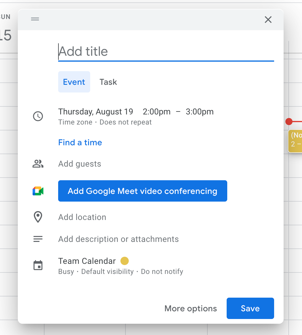 add event to google calendar