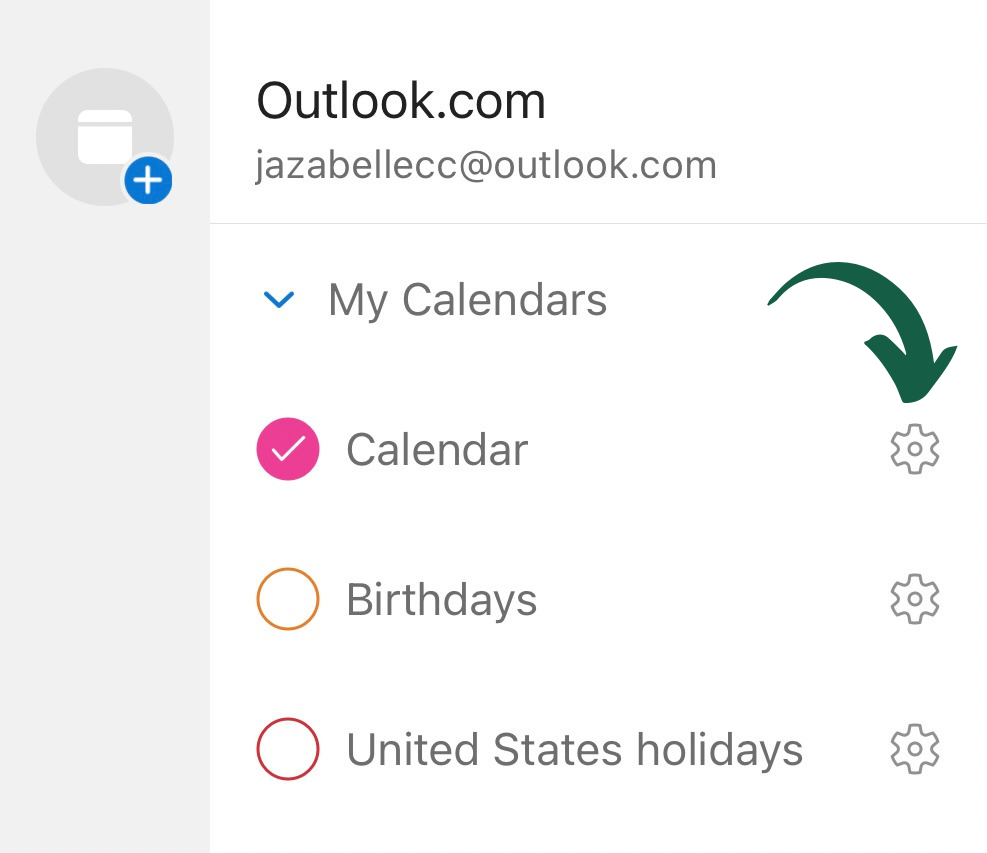 add calendar with outlook