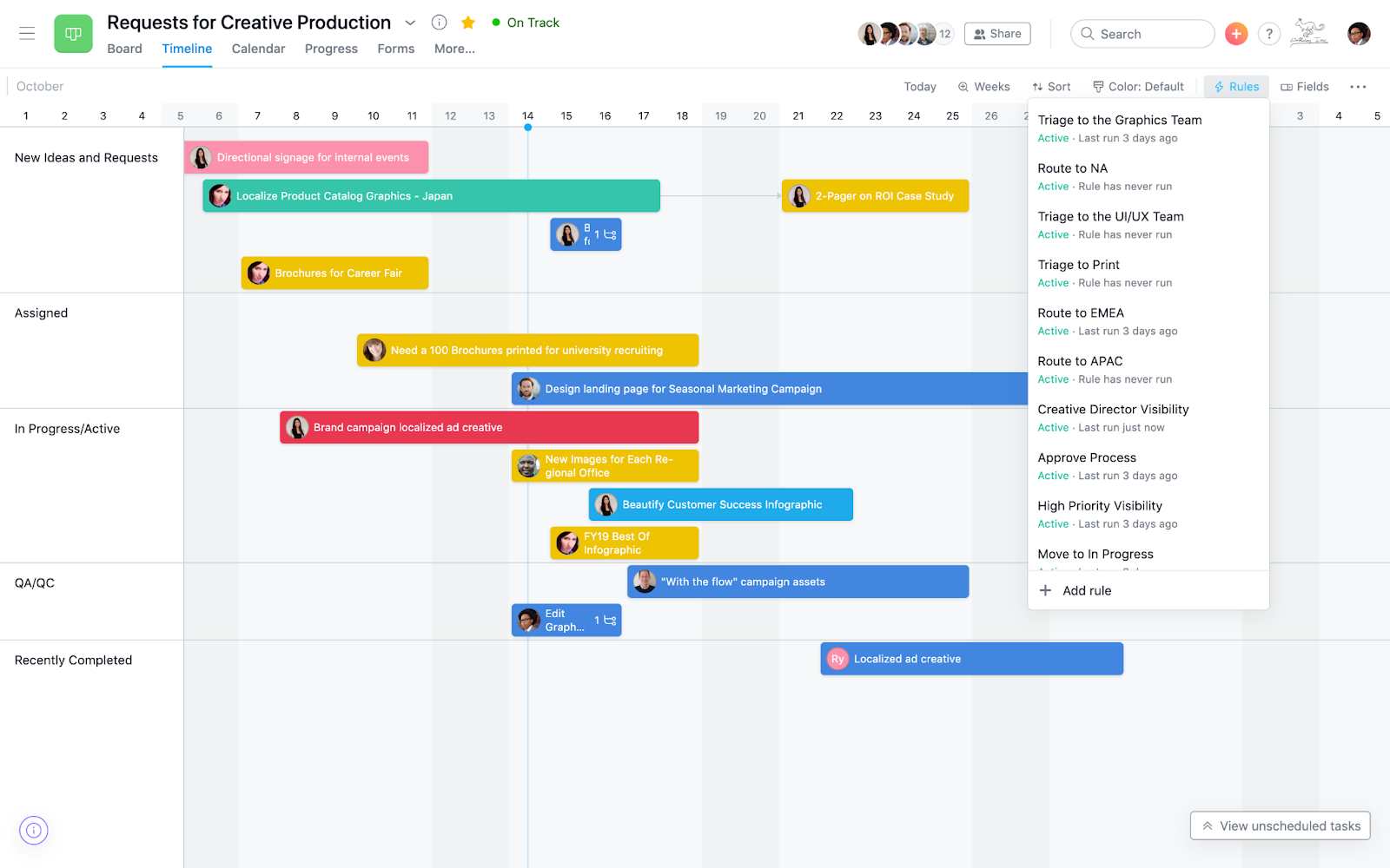 asana task automation