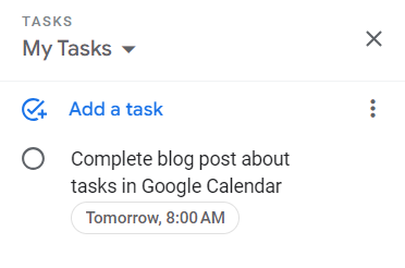 Add a notification to Google Tasks