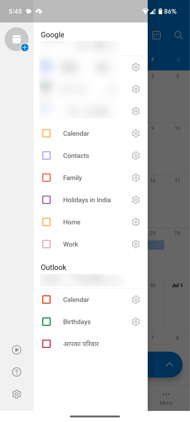 google calendar on mobile