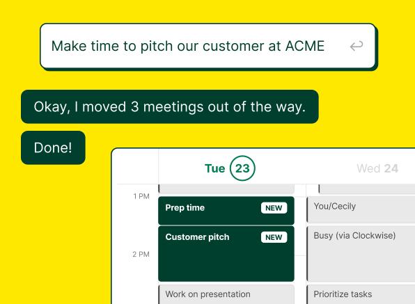 Schedule tough meetings with AI Scheduler, Prism