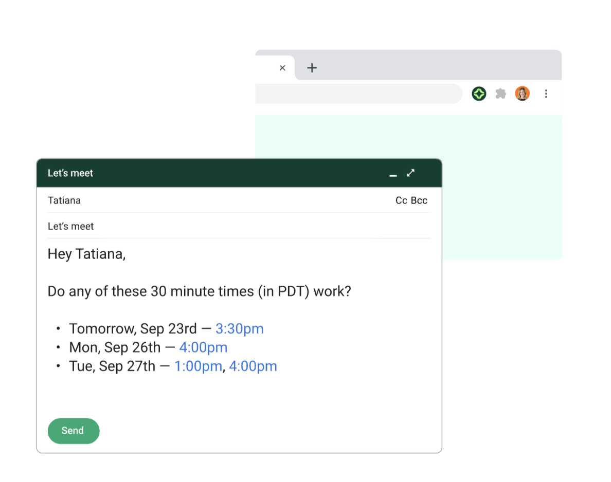 include scheduling links in your emails