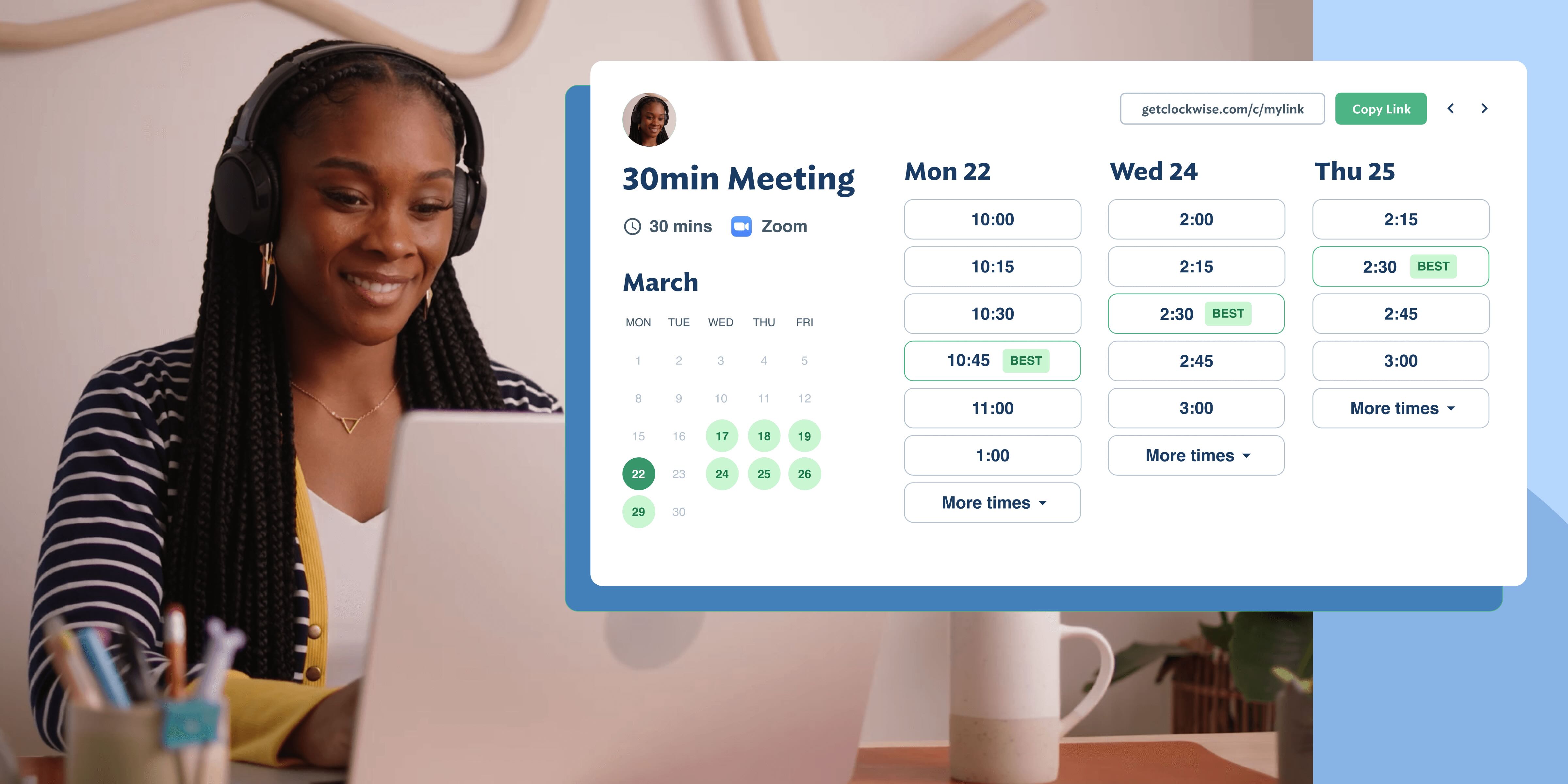 Clockwise Links, a smarter way to schedule external meetings