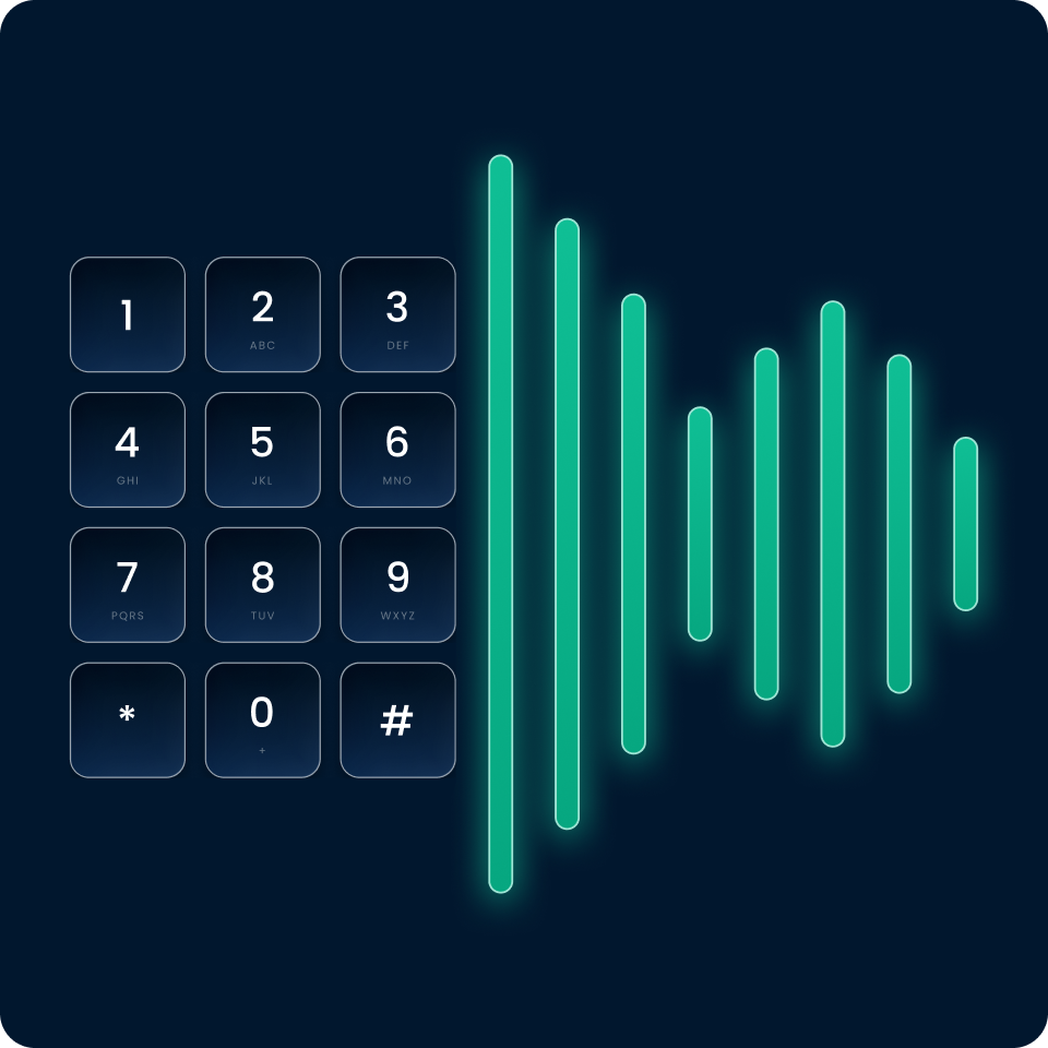 Keypad becoming a voice waveform