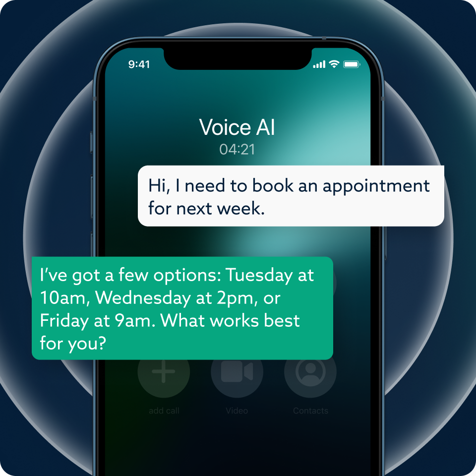 Voice AI call on a phone