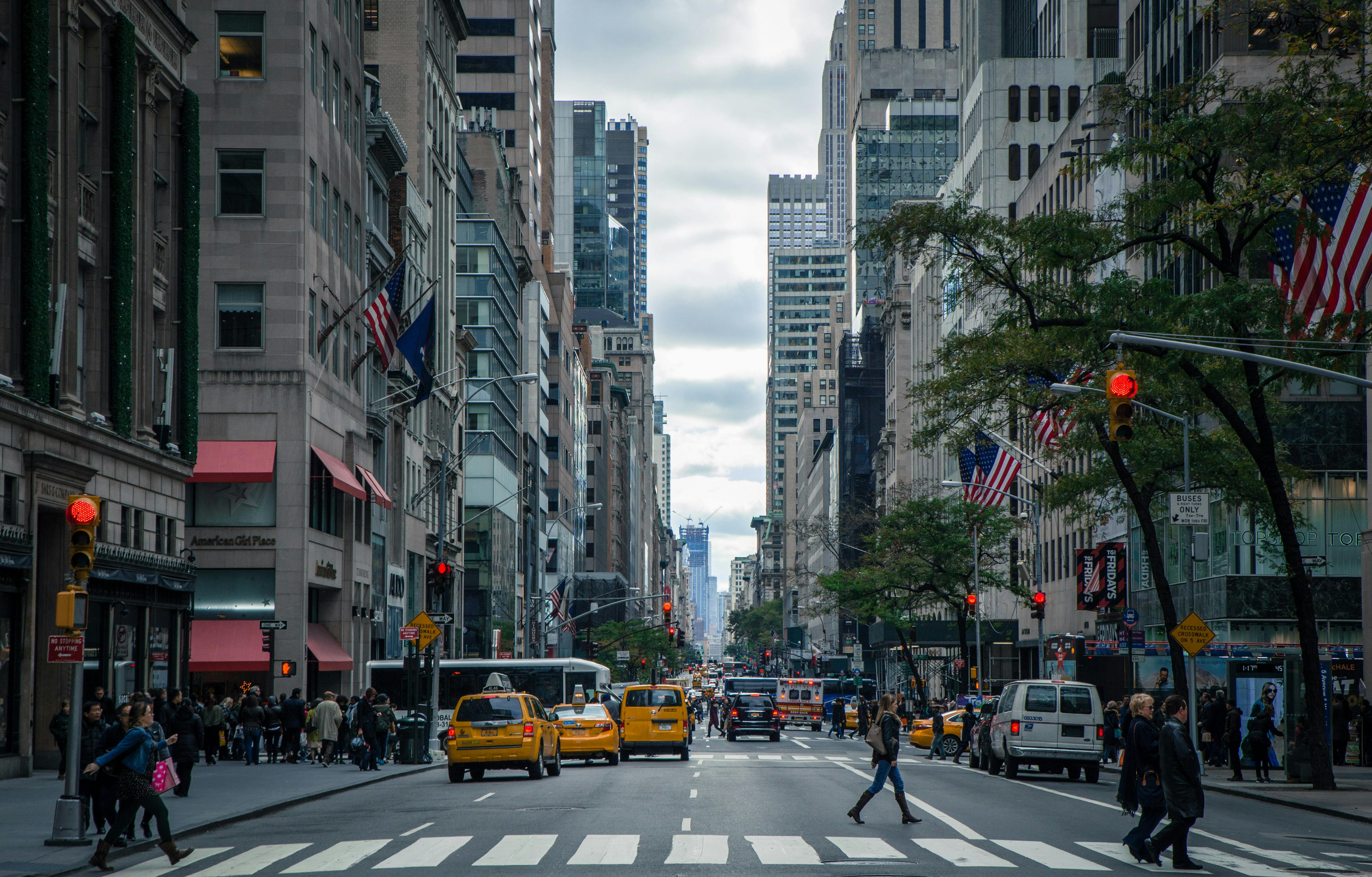 New York City pedestrian crossing