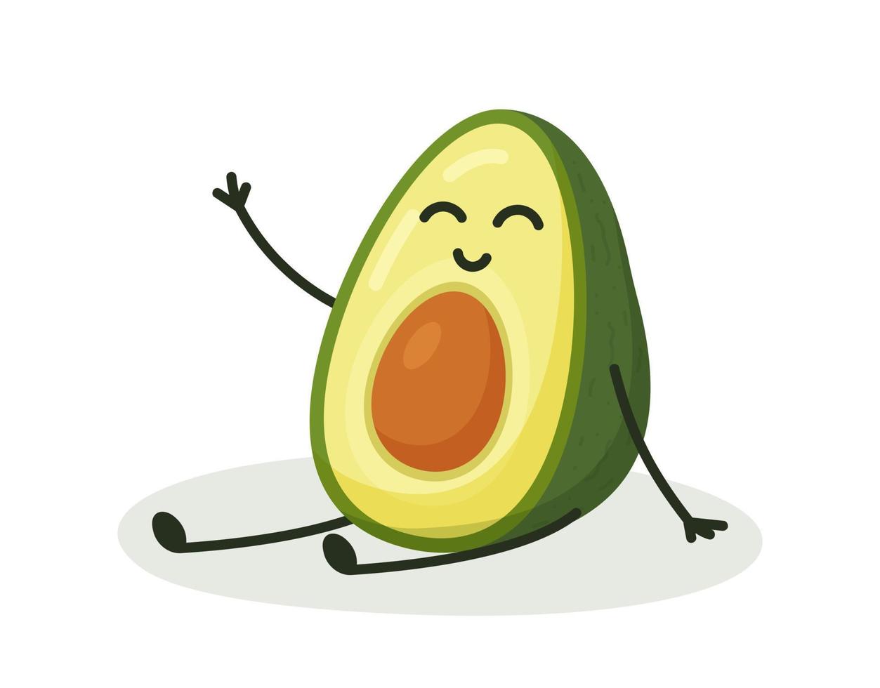 avocado smiling and sitting down