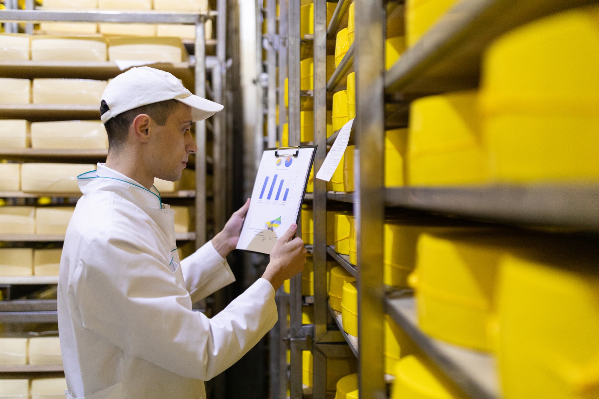 quality control inspector for cheese factory
