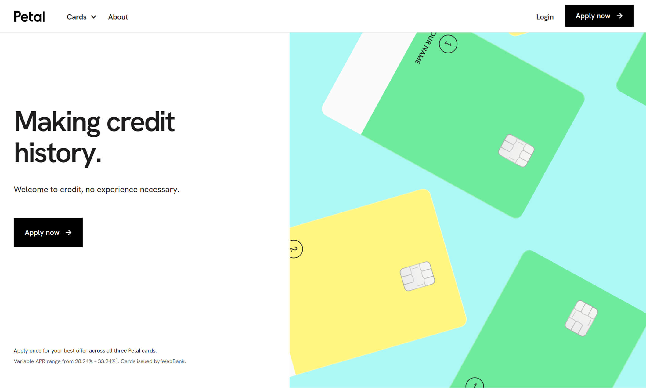 Petal Website Hero Section