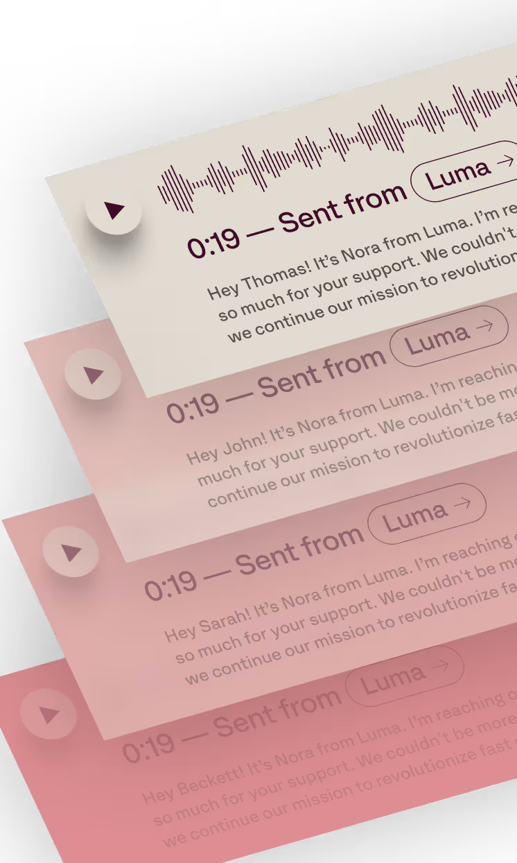 A collection of programmatically generated audio messages