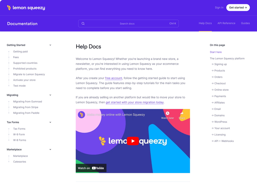 Help Center • Lemon Squeezy