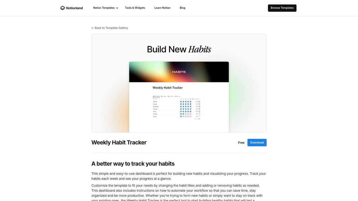 7 Powerful Habit Template Ideas to Transform Your 2026 Routine - Notionland Weekly Habit Tracker