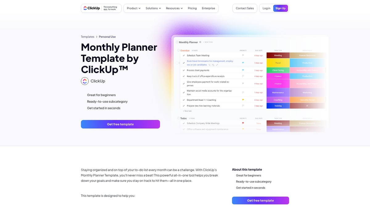 7 Powerful Habit Template Ideas to Transform Your 2026 Routine - ClickUp Monthly Habit Tracker Template