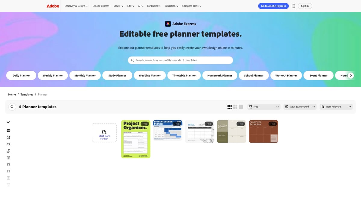 7 Best Planner Templates Free to Download in 2026 - Adobe Express Daily Planner Template
