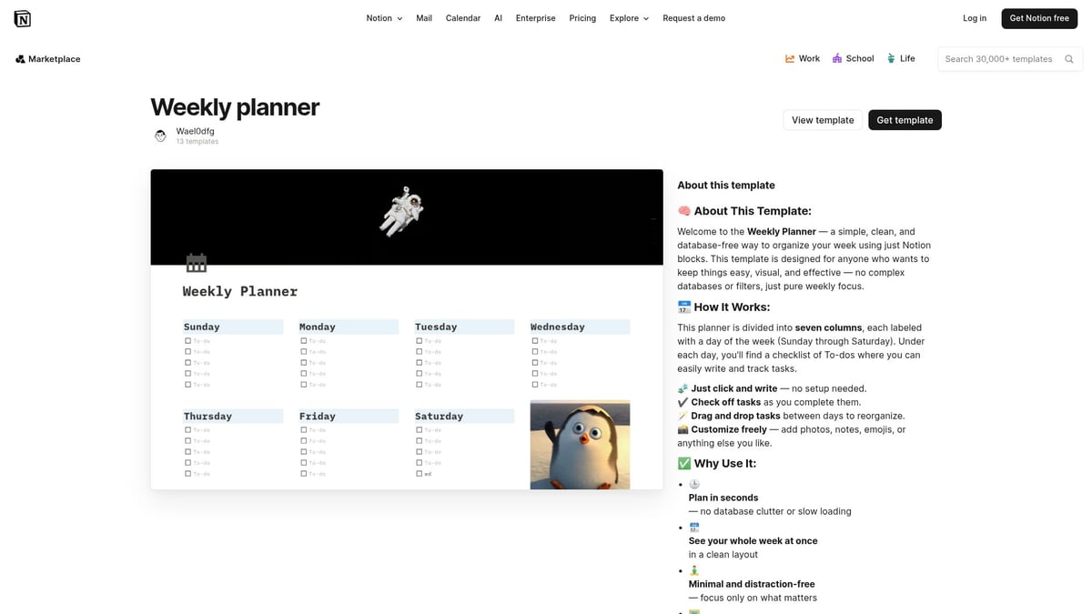 Top 7 Planning Notion Template Picks for 2026 Success - Weekly Planner by Wael0dfg