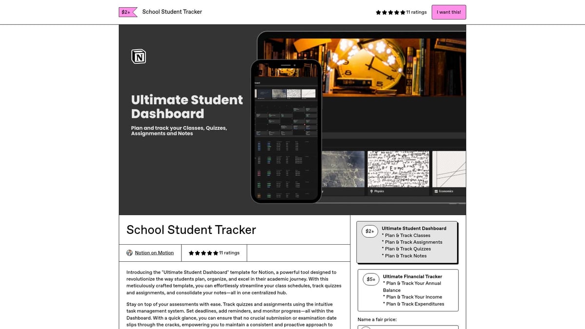 Top 12 Notion Free Templates For Students To Try In 2026 - Ultimate Student Dashboard