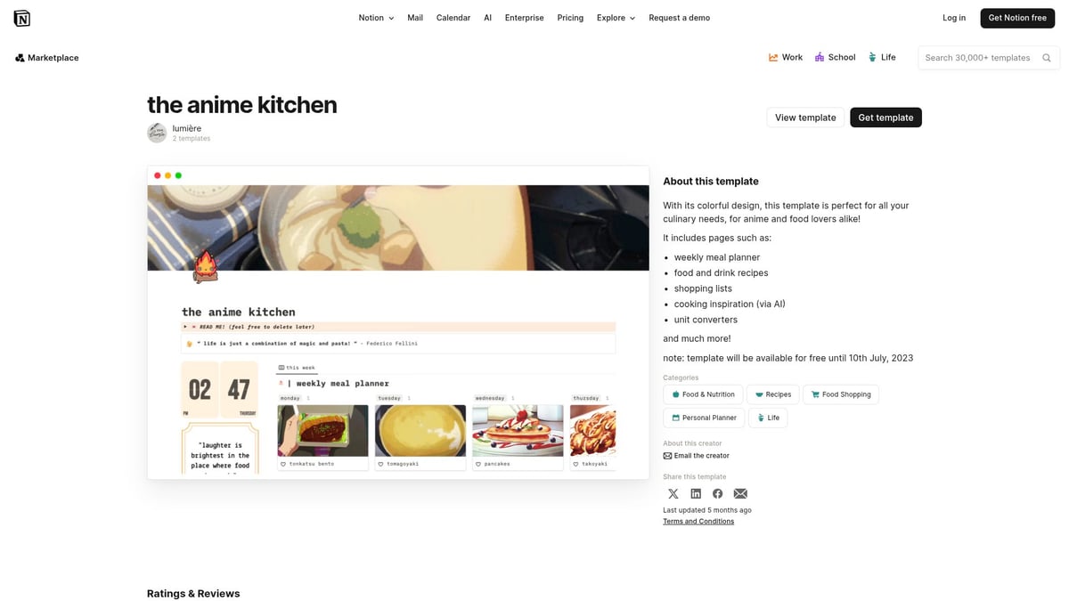 7 Best Notion Recipe Template Picks for 2026 Foodies - The Anime Kitchen