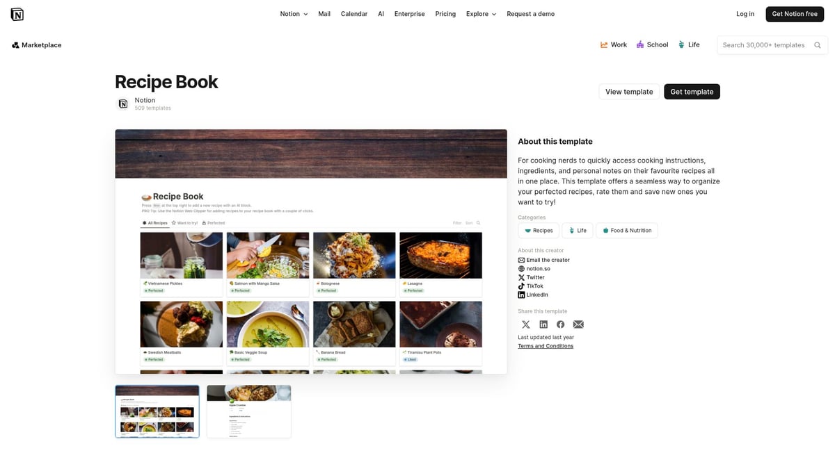 7 Best Notion Recipe Template Picks for 2026 Foodies - Recipe Book by Notion