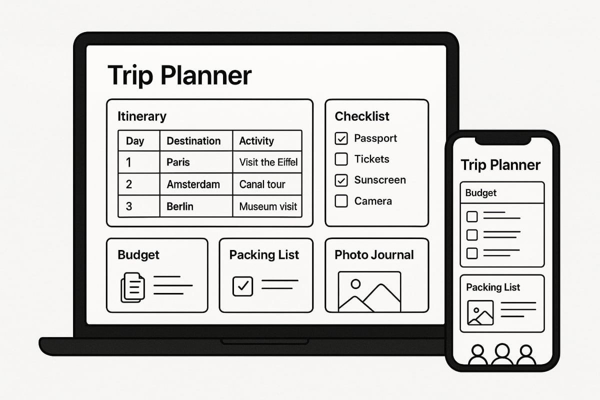 Essential Features of a Notion Trip Planner