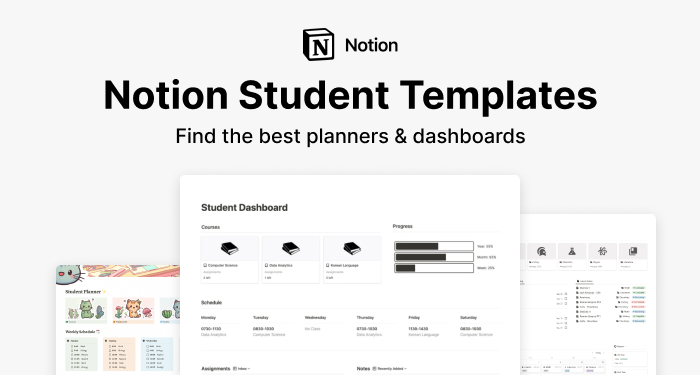 Top 10+ Notion Templates for College — blog post thumbnail