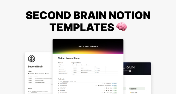 The Best Notion Second Brain Templates — blog post thumbnail