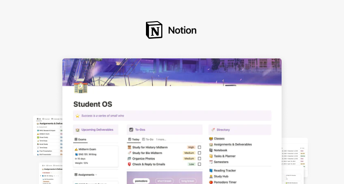 The 10 Best Notion Templates for Students in 2024 — blog post thumbnail