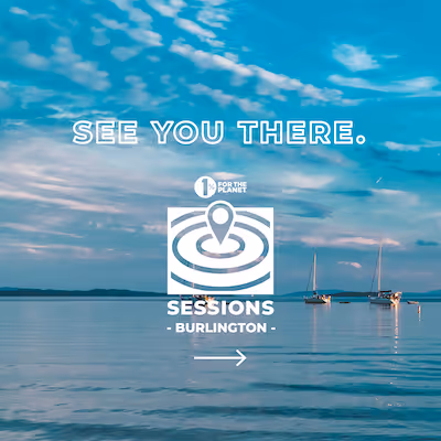 Lake Champlain with text that says "See you there."