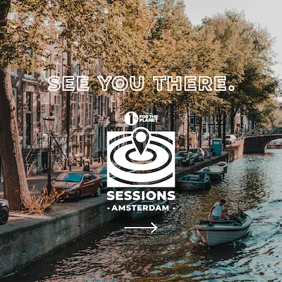 Amsterdam nature with text that says, "See you there."