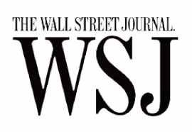 The Wall Street Journal WSJ text logo in black serif font on a white background.