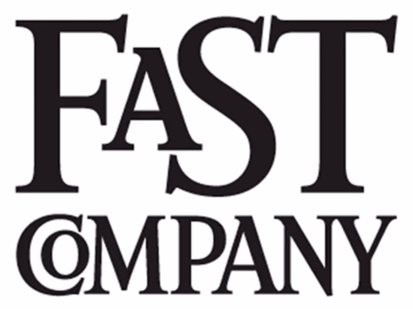 The text logo reading FAST COMPANY with stylized letters in black.