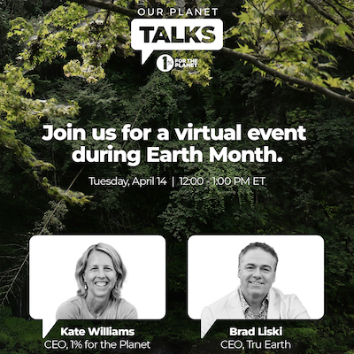 Kate Williams and Brad Liski on a green forest background.