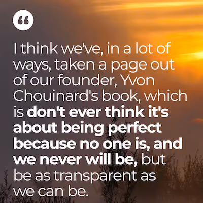An orange sunset with a quote from Kate Williams on top.
