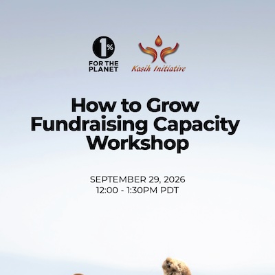A blue sky with text that says, "How to Grow Fundraising Capacity Workshop."