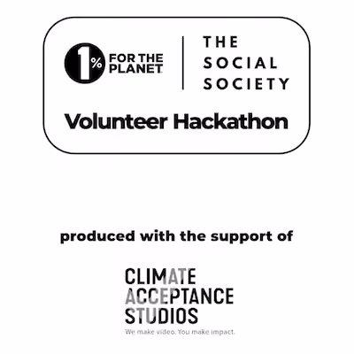 White background with text that says, "Volunteer Hackathon."