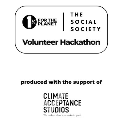 White background with text that says, "Volunteer Hackathon."