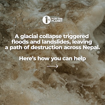 Muddy water with text that says, "Here's how you can help."