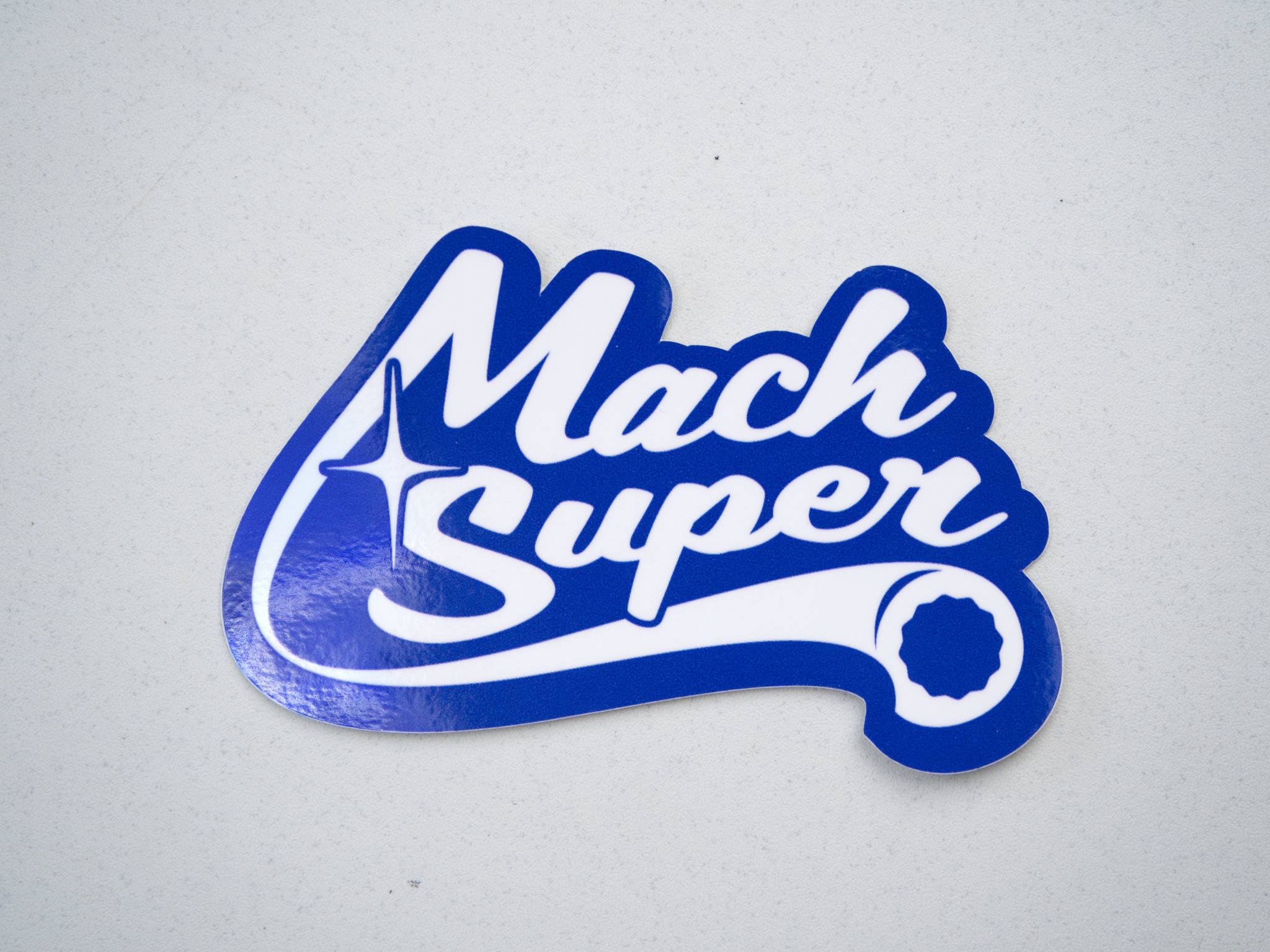 Mach Super Logo Sticker Die Cut 110x70mm