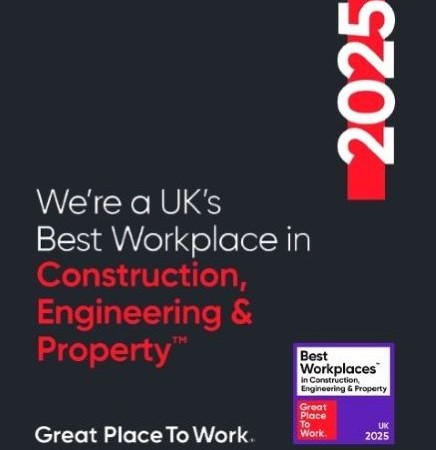 TSK named one of the UK’s Best Workplaces in Construction, Engineering & Property™ 2025 